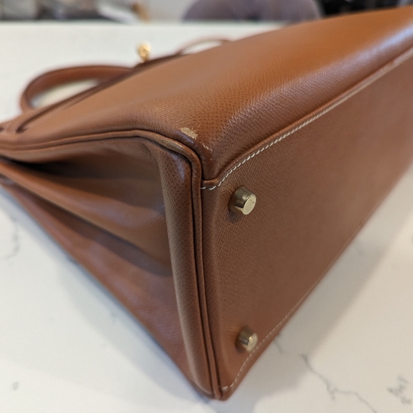 Hermes Kelly 35 Courchevel Gold on Gold - Picture 6 of 15